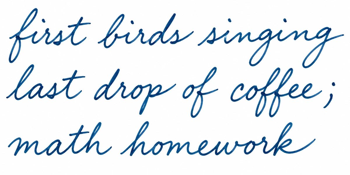 first birds singing
last drop of coffee;
math homework