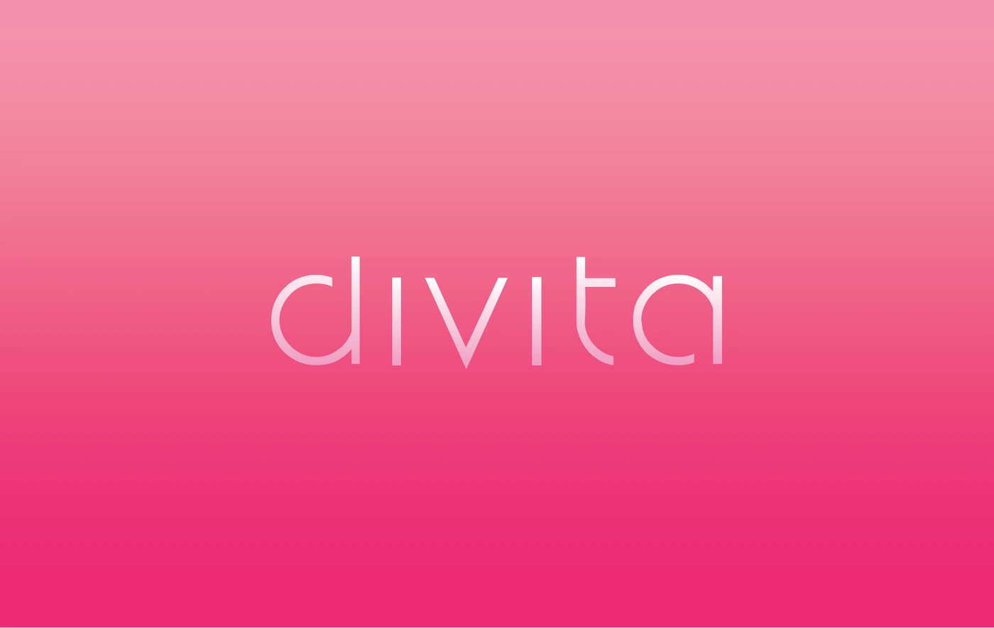 My original pink-gradient divita business card