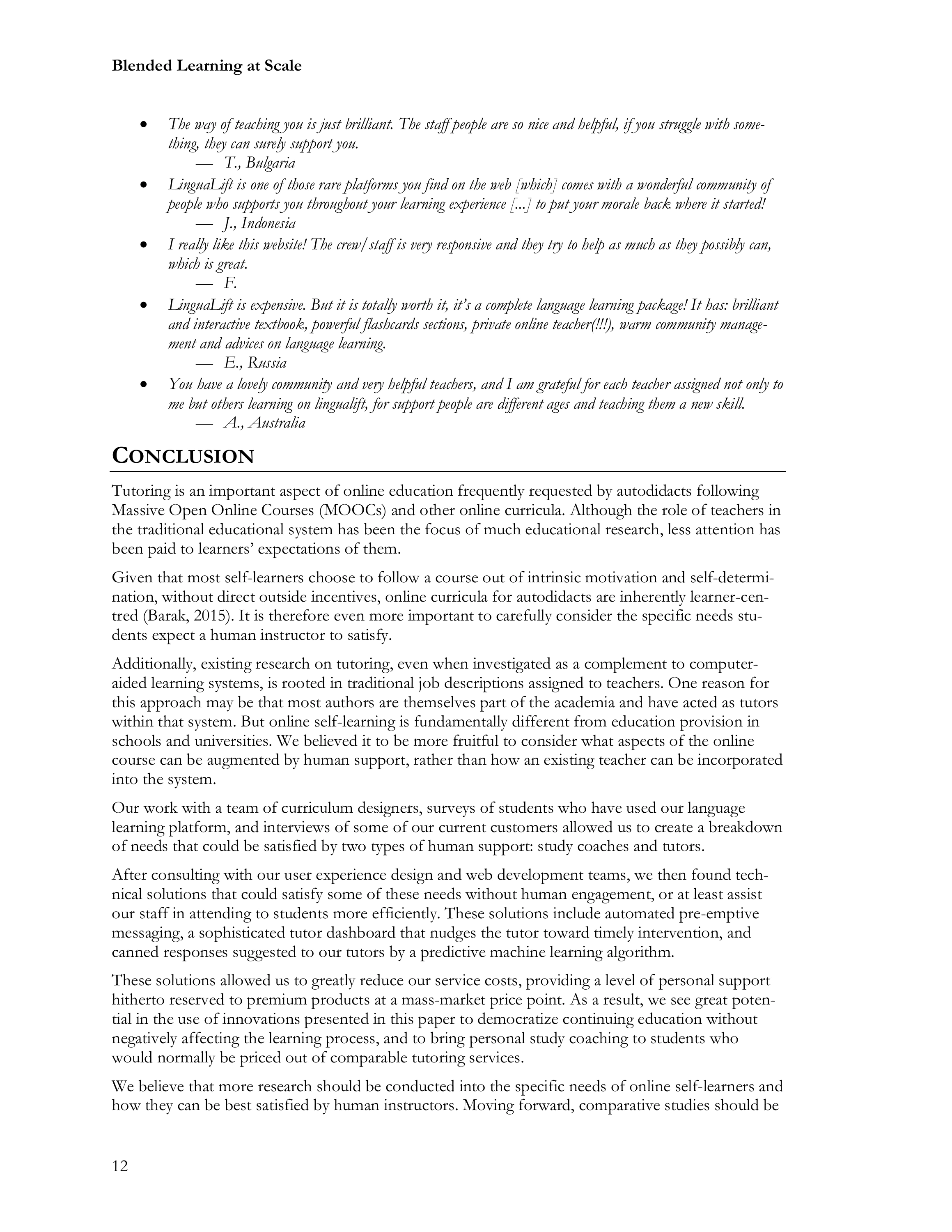Blended learning at scale, page 12 of 15
