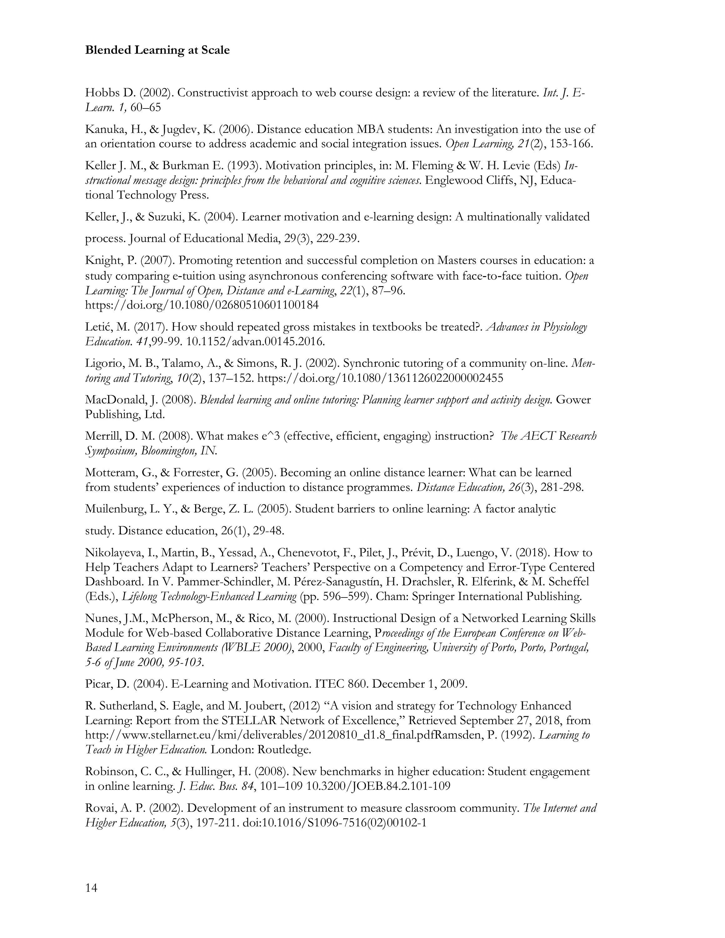 Blended learning at scale, page 14 of 15