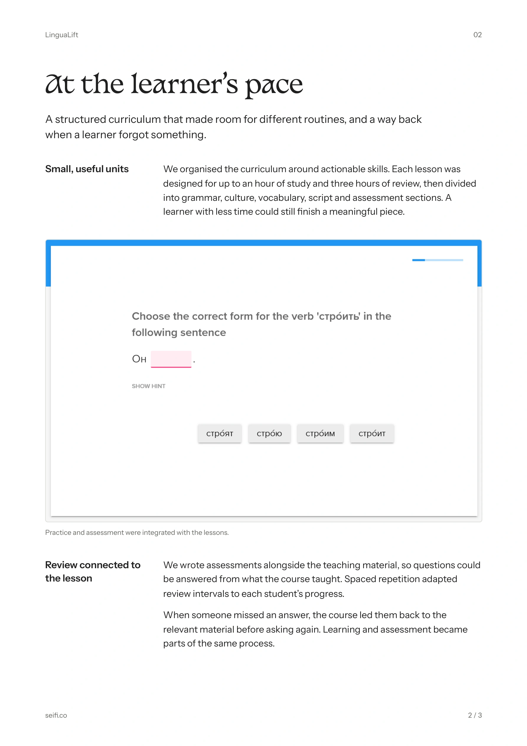 LinguaLift, page 2