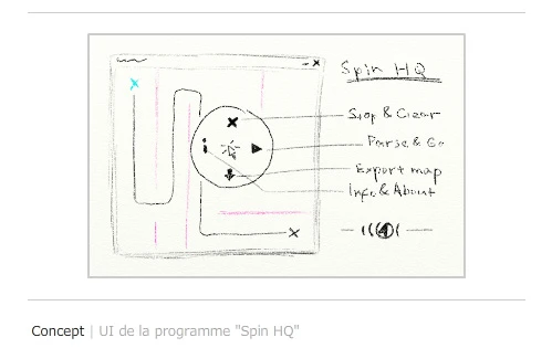 Original tablet interface sketches