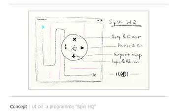 Original tablet interface sketches