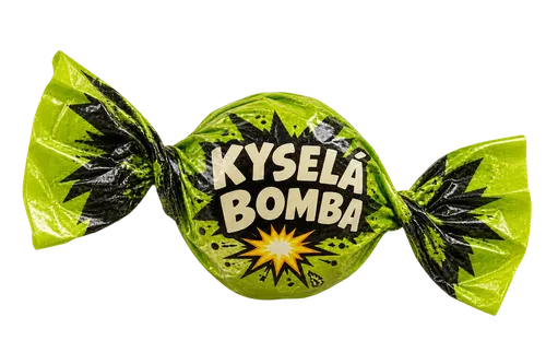 A wrapped sour sweet