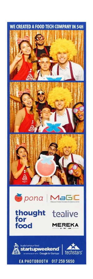 Our Startup Weekend Food photo booth strip