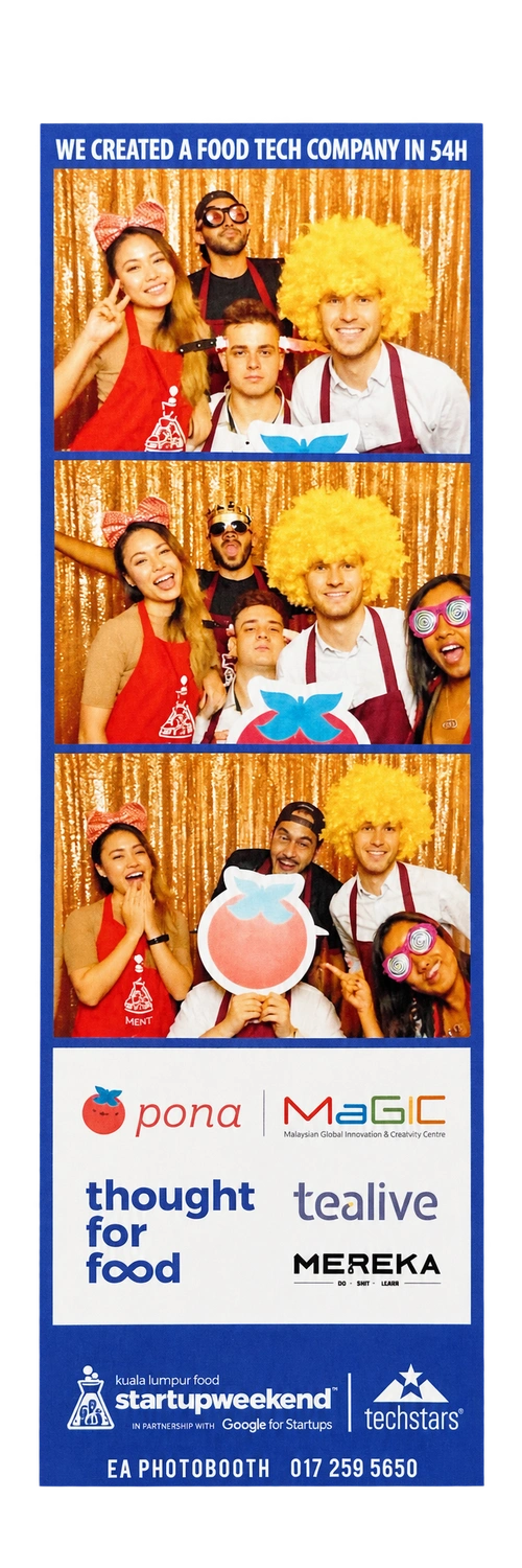Our Startup Weekend Food photo booth strip
