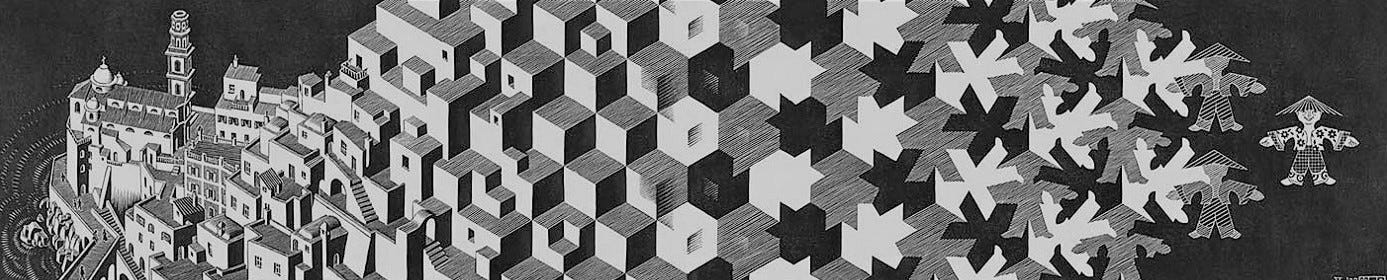 Metamorphosis I by M.C. Escher